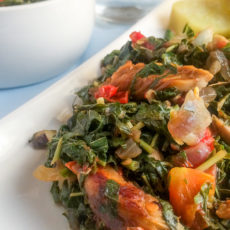 Healthy, flavourful and fresh smoked fish with greens