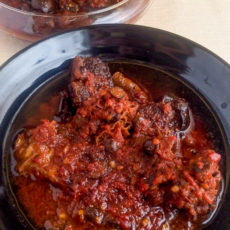 Hot and spicy red ofada stew