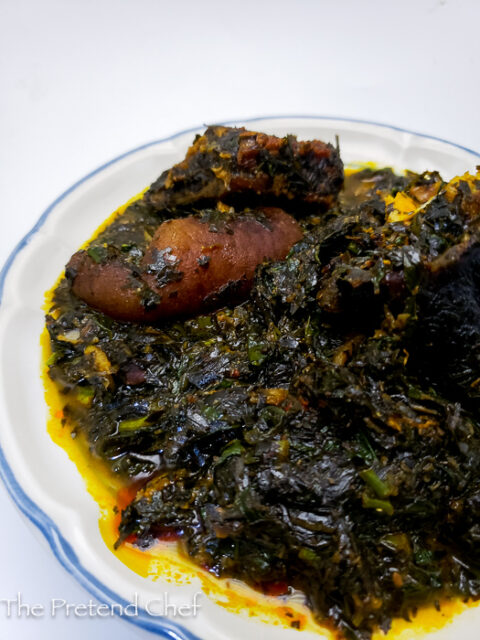 How to Prepare Atama Soup with Waterleaf - The Pretend Chef